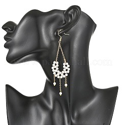 Orecchini pendenti con perle di conchiglia&nbsp;EJEW-JE07453