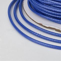環境に優しい韓国のワックスポリエステルコード  ブルー  1.5mm  約169.51~174.98ヤード（155~160m）/ロール&nbsp;YC-P002-1.5mm-1161