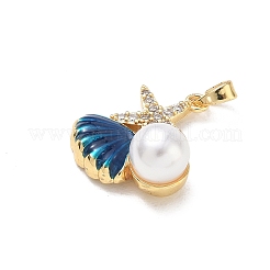 Pendentifs d'émail en laiton &nbsp;RB-CBA2CEF-01G-02