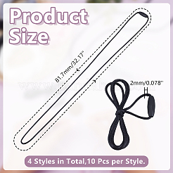 40 Stück 4 Farben Polyester Rattail Satinschnur Halskette machen&nbsp;OCOR-HY0001-74