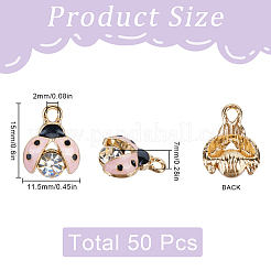 50 шт. эмалевые подвески из сплава со стразами&nbsp;FIND-SC0010-82