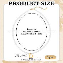 Colliers avec pendentifs en acier inoxydable et perles d'imitation&nbsp;NJEW-LP0001-51D-G
