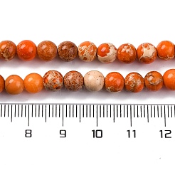 Brins de perles de jaspe impérial/régalite naturelle teintée/jaspe sédimentaire marin&nbsp;G-B124-C02-08