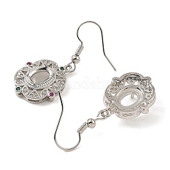 Стойка из латуни с покрытием из кубического циркония крючки для сережек KK-Z085-16P