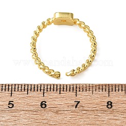 Латунные кольца-манжеты с открытой оболочкой для женщин&nbsp;RJEW-K309-38G