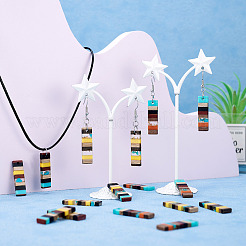 Полупрозрачные подвески из смолы и орехового дерева RESI-TAC0017-47-A04