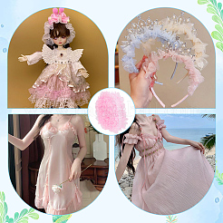 10 м двухслойная полиэстеровая эластичная кружевная отделка с цветочным узором&nbsp;OHAR-WR0001-02B