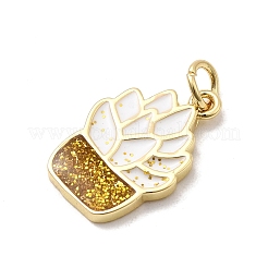 Латунь эмаль подвески&nbsp;KK-P338-39G-01