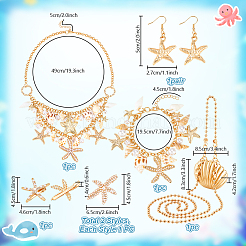 Серьги-подвески из сплава SJEW-PH0001-22