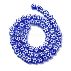 Ручной работы millefiori стеклянные бусины нитки LAMP-G164-01B