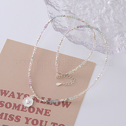 925 подвеска в форме сердца из стерлингового серебра с натуральным флюоритом&nbsp;XE9722