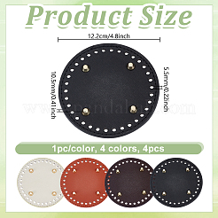 4 Stück 4 Farben Kunstleder Taschenböden&nbsp;FIND-NB0006-98