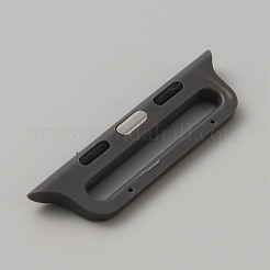 プラスチック製の時計バンドのコネクタ  グレー  9.5x35x3mm&nbsp;FIND-WH0419-94D