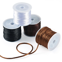 4 Rolle Nylon-Rattail-Satinschnur in 4 Farben&nbsp;NWIR-TA0001-42