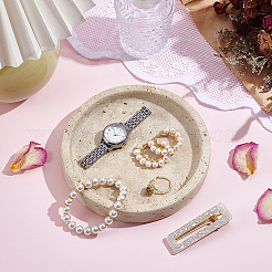 Мраморные круглые тарелки для украшений DIY-WH0899-84