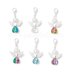 Décorations pendentif ange en verre&nbsp;HJEW-JM03561