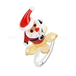 Вращающиеся кольца ручной работы в технике лэмпворк RJEW-P158-02A