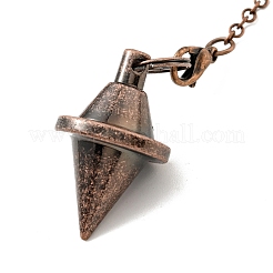 Pendules de radiesthésie pointus chaîne câble en laiton&nbsp;HJEW-D004-04