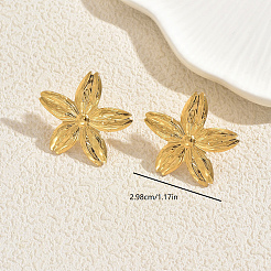 Серьги-гвоздики из нержавеющей стали в форме цветка LM9716