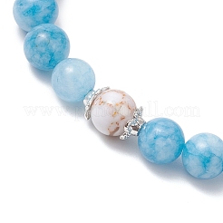 Эластичные браслеты из натуральных кварцевых бусин для женщин&nbsp;BJEW-JB12524