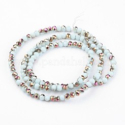 Стеклянные бусины с гальваническим покрытием &nbsp;EGLA-P018-4mm-H02-4A