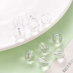 透明なアクリルビーズ  ラウンド  透明  12x11mm  穴：2.5mm&nbsp;X-MACR-S370-A12mm-205