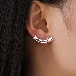 Серьги-гвоздики из нержавеющей стали 304&nbsp;LS-EJEW-H095-03P