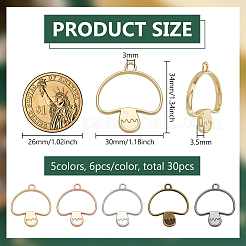 30 шт. подвески из двухцветного сплава с открытой задней частью&nbsp;FIND-FG0005-11