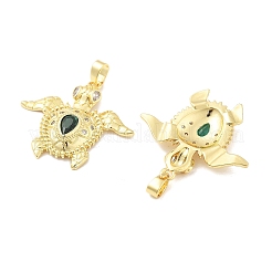Черепаха латунные микро проложить кубического циркония подвески&nbsp;KK-M325-09G