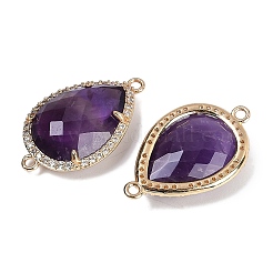 Натуральный аметист ограненные каплевидные звенья&nbsp;G-B126-03G-09