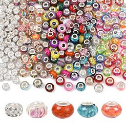 50 шт. европейские бусины из смолы с УФ-покрытием&nbsp;RESI-YW0005-81