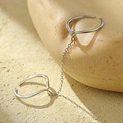 925 серебряное кольцо-манжета с кубическим цирконием для женщин FS-WGE2F5D-01