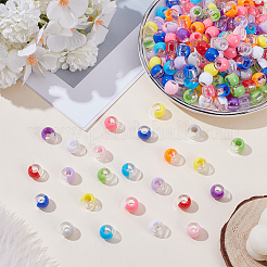 600 шт. 12 цвета прозрачные бусины из смолы RESI-GO0001-07