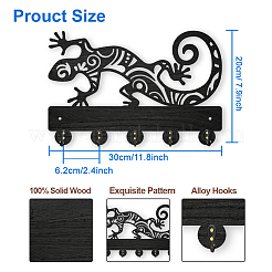 Настенные вешалки из дерева и железа HJEW-WH0055-057