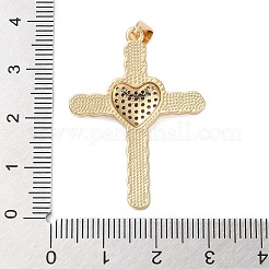 Латунные микропаве прозрачные подвески с фианитом&nbsp;KK-A212-06I-G