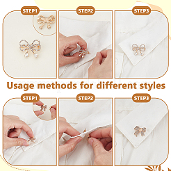 10 шт. 10 стиля броши в форме банта из сплава АБС-пластика с жемчугом и стразами для одежды рюкзака&nbsp;JEWB-GA0001-42