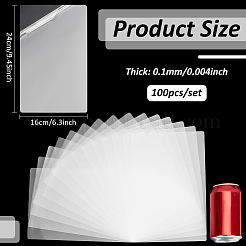プラスチックラミネートポーチフィルム写真保護シート100枚  ホットラミネーター用  透明  240x160x0.1mm&nbsp;AJEW-WH0606-55B