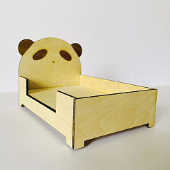ドールハウス ミニチュア家具 子供用プレイハウス アクセサリー 1:12 寝室シーン おもちゃ 撮影小道具 かわいいクマ  マイクロランドスケープドールハウスアクセサリー  小道具の装飾のふりをする  レモンシフォン  146x100x90mm&nbsp;PW-WG55B27-01