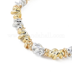 Collane di perline irregolari in lega bicolore da donna&nbsp;NJEW-Z043-01PG-02