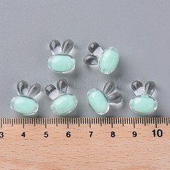 透明なアクリルビーズ  二層ビーズ  兎  アクアマリン  15.5x12x9.5mm  穴：2mm  約480個/500g&nbsp;TACR-S152-05A-SS2111