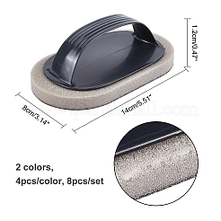 8 шт. 2-цветная портативная наждачная губка для мытья посуды AJEW-OC0002-10