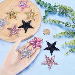 10шт 5 цвета звезды исправление горный хрусталь DIY-GF0009-02