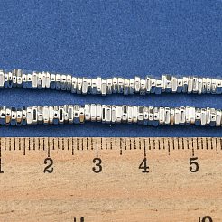 Гальванические нити из синтетических немагнитных гематитовых бусин G-C136-B01-04