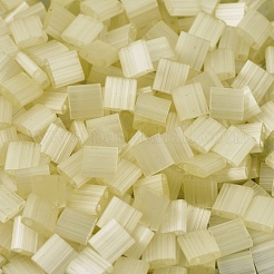 MIYUKIティラビーズ  日本製シードビーズ  2穴  （tl2554)シルクペールイエロー  5x5x1.9mm  穴：0.8mm  約118PCS /ボトル  10 G /ボトル&nbsp;SEED-JP0008-TL2554