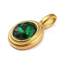 Подвески из позолоченной нержавеющей стали 304 со стразами&nbsp;LS-STAS-Q253-01G-04