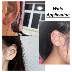 60 комплект из 6 стильных маленьких серег-гвоздиков из смолы с гайками в виде звезды EJEW-BG0001-01