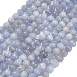 Натуральный голубой кружевной агат бисер нитей&nbsp;G-C280-B07-8mm