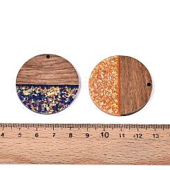 Подвески из непрозрачной смолы и орехового дерева RESI-T060-12A