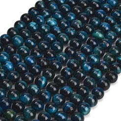 Brins de perles en œil de tigre naturel de qualité ab&nbsp;G-F591-18-8mm-02