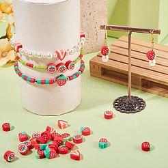 160 шт. 4 стиля бусины из полимерной глины ручной работы&nbsp;CLAY-TA0001-87